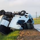 overturned truck