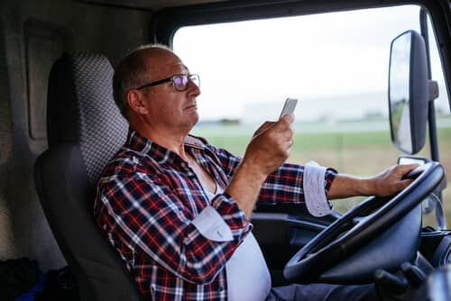 distracted truck driver