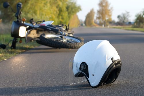 motorcycle after a hit and run accident