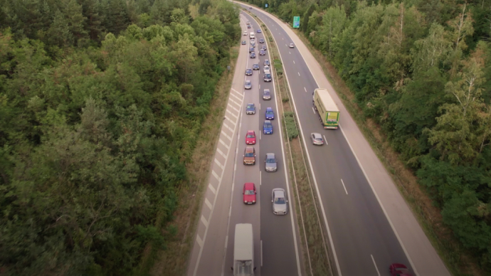 Truck in a highway