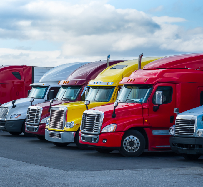 Line of Trucks in Chicago