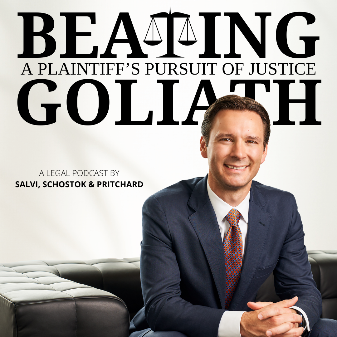 Beating Goliath Podcast cover art picturing Patrick Salvi Jr.